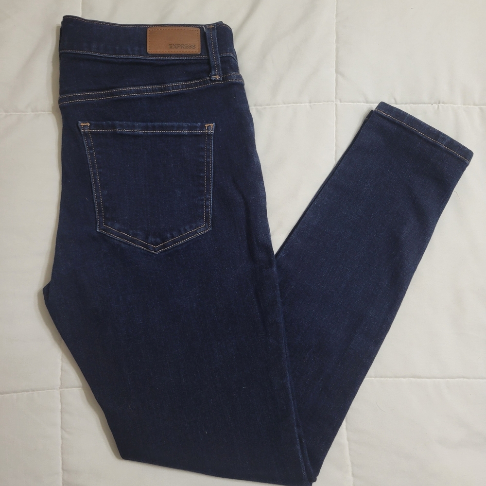 Express Women's Deep Indigo Skinny Jeans